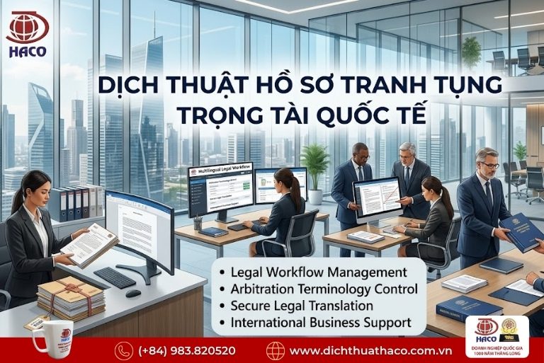 Dịch thuật hồ sơ tranh tụng trọng tài quốc tế