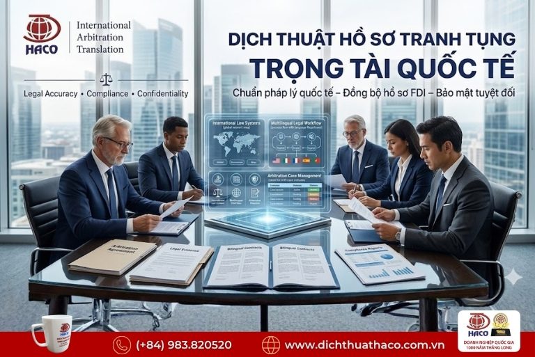 Dịch thuật hồ sơ tranh tụng trọng tài quốc tế