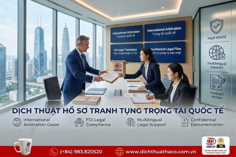 Dịch thuật hồ sơ tranh tụng trọng tài quốc tế