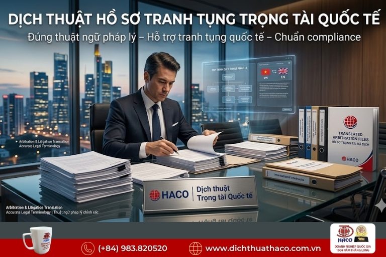 Dịch thuật hồ sơ tranh tụng trọng tài quốc tế