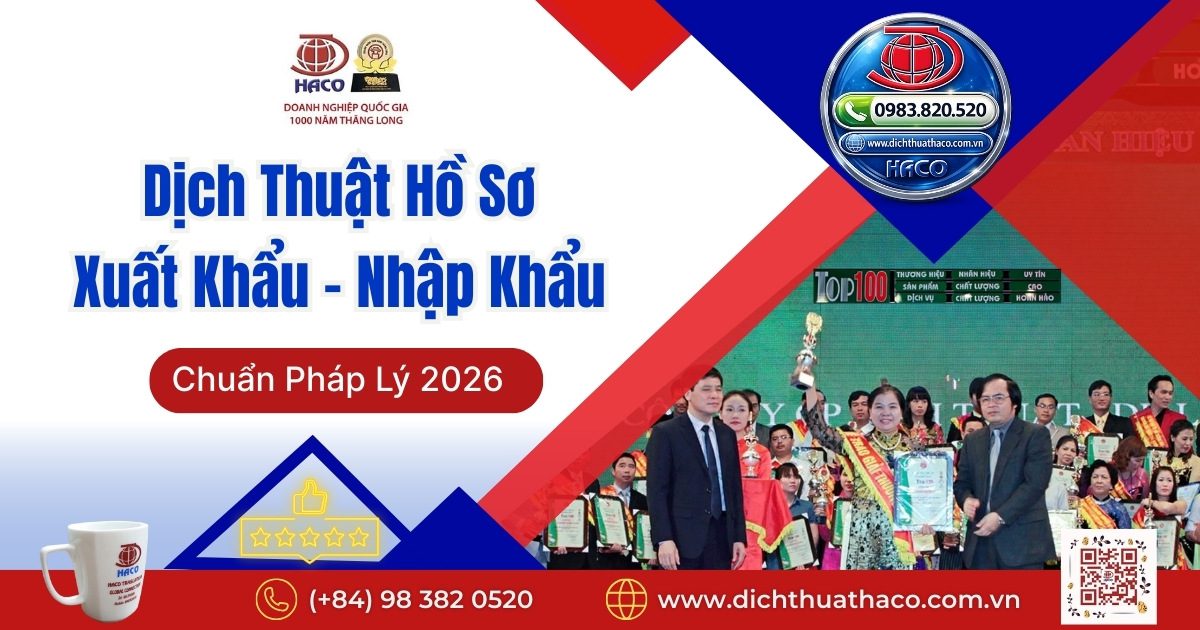 Dịch Thuật Hồ Sơ Xuất Khẩu – Nhập Khẩu