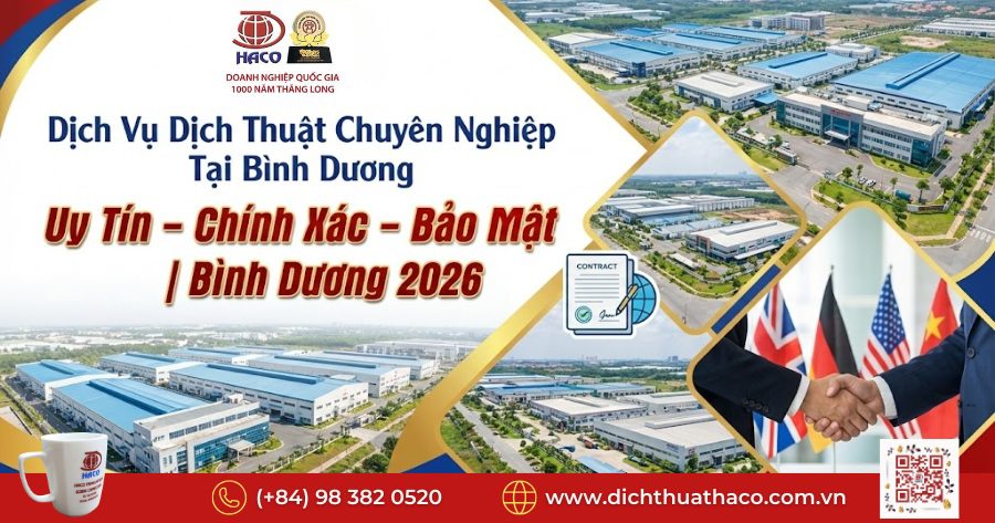 Dịch thuật hợp đồng cung ứng vật tư Bình Dương