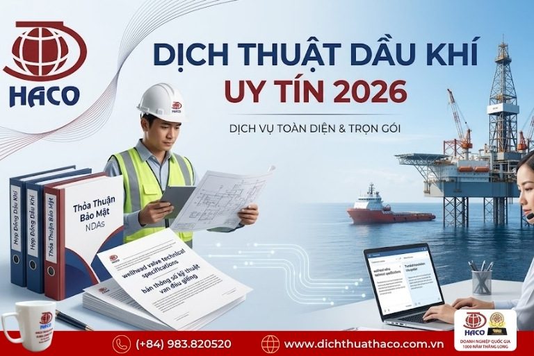 Dịch thuật hợp đồng cung ứng vật tư dầu khí