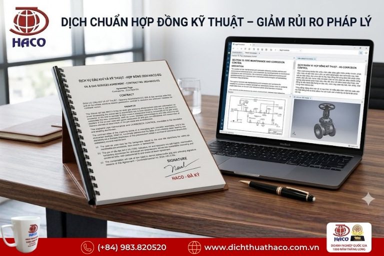 Dịch thuật hợp đồng cung ứng vật tư dầu khí