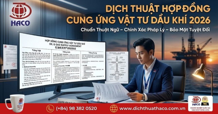 Dịch thuật hợp đồng cung ứng vật tư dầu khí