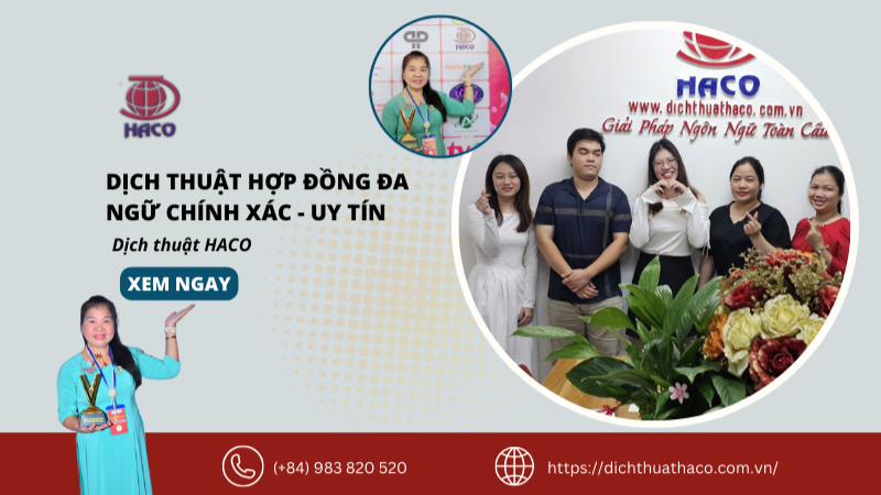 Dịch Thuật Hợp Đồng Đa Ngữ Chính Xác Uy Tín Dịch Thuật Haco