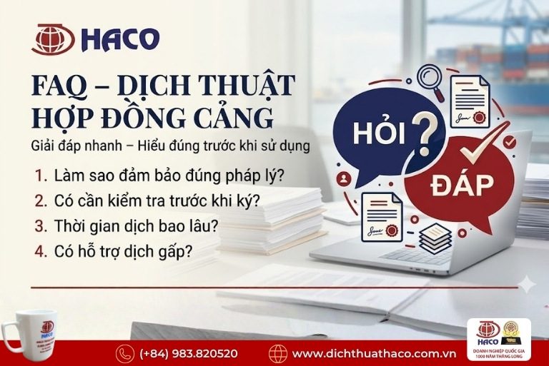 Dịch thuật hợp đồng dịch vụ cảng