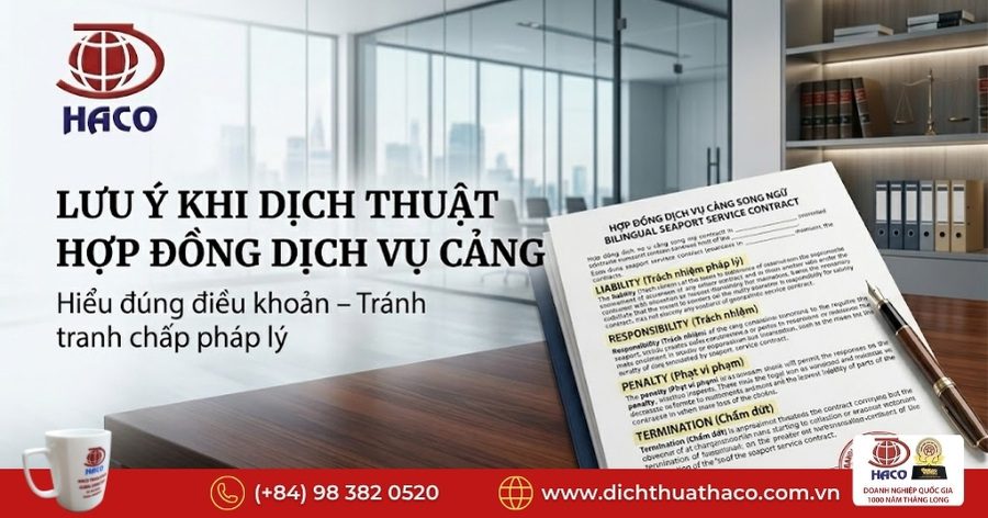 Dịch thuật hợp đồng dịch vụ cảng
