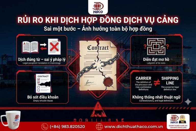 Dịch thuật hợp đồng dịch vụ cảng