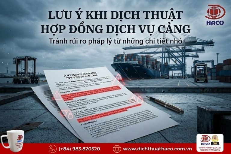 Dịch thuật hợp đồng dịch vụ cảng