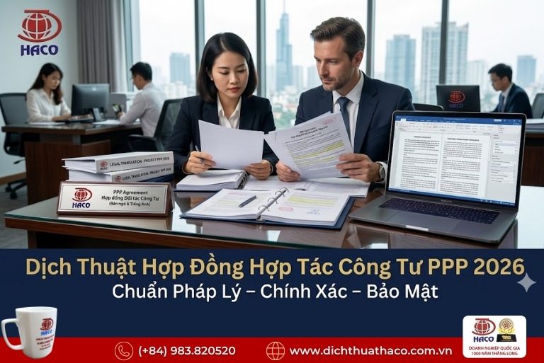 Dịch thuật hợp đồng hợp tác công tư PPP