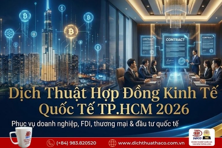 Dịch Thuật Hợp Đồng Kinh Tế Quốc Tế TP.HCM