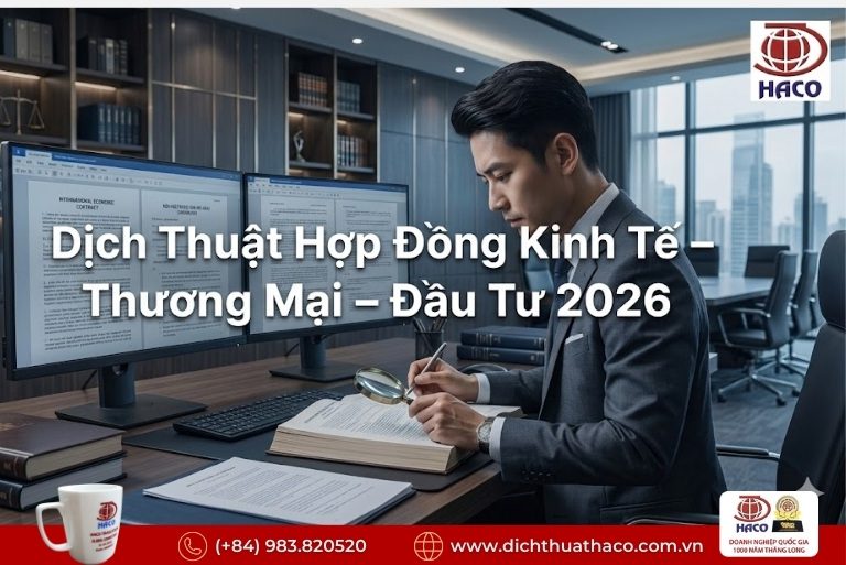 Dịch Thuật Hợp Đồng Kinh Tế Quốc Tế TP.HCM