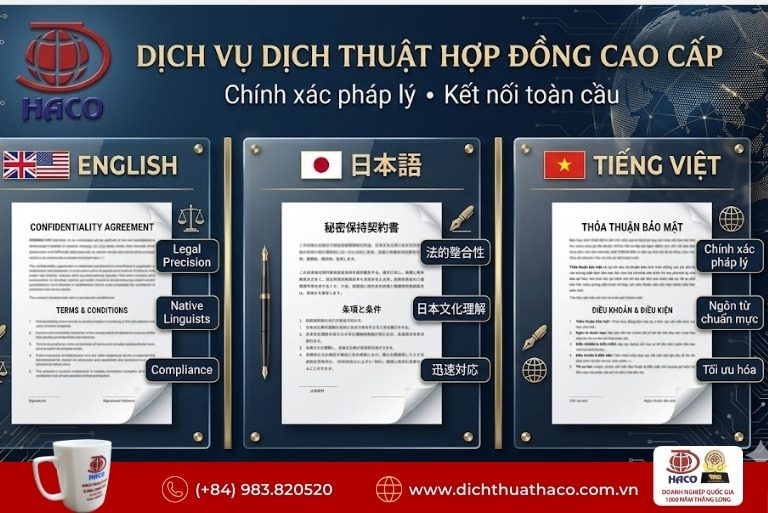 Dịch thuật hợp đồng mua bán máy móc quốc tế tại Đồng Nai
