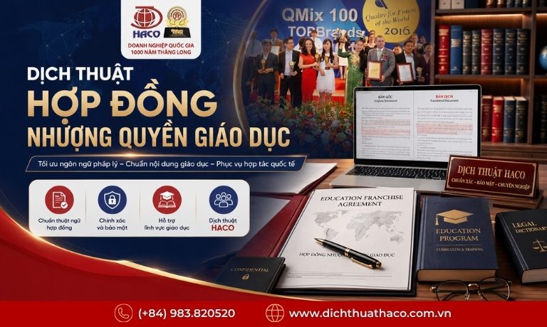 Dịch thuật hợp đồng nhượng quyền giáo dục uy tín tại HACO 7 dich thuat hop dong nhuong quyen giao duc 2