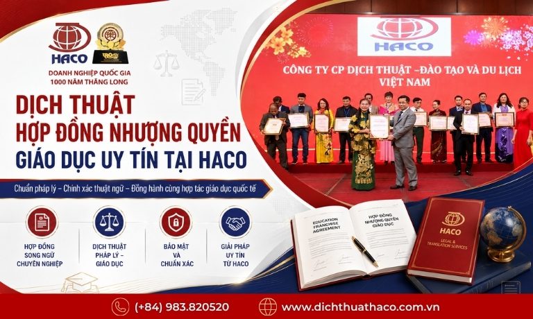 Dịch thuật hợp đồng nhượng quyền giáo dục uy tín tại HACO 3 dich thuat hop dong nhuong quyen giao duc 5