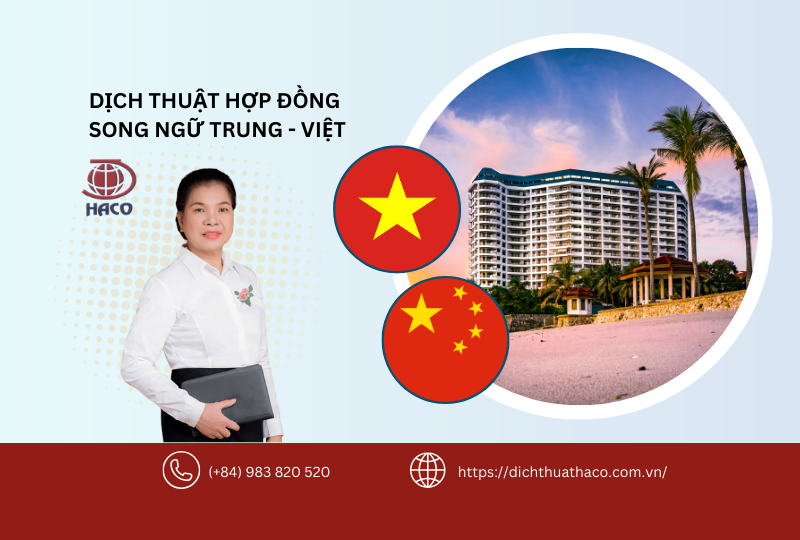 Dịch Thuật Hợp Đồng Song Ngữ Trung Việt, Giá Rẻ Uy Tín Dịch Thuật Haco1