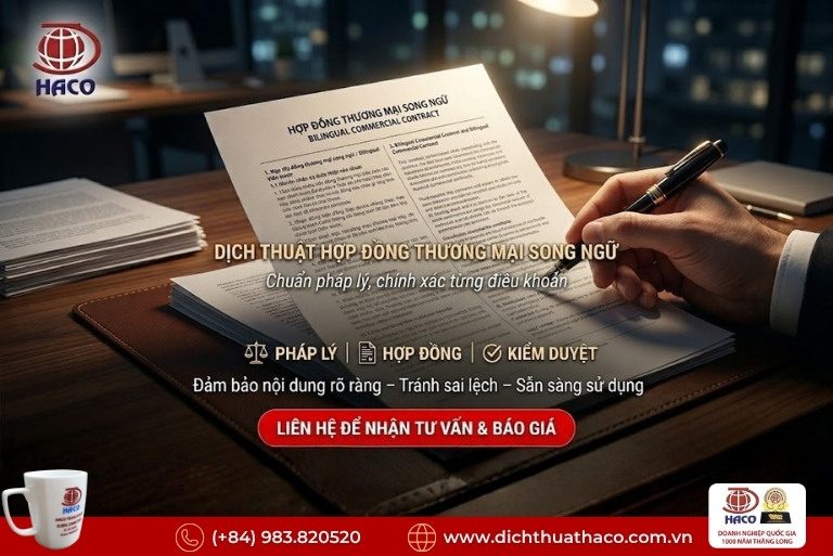 Dịch thuật hợp đồng thương mại song ngữ – Chuẩn pháp lý, chính xác từng điều khoản 7 Dịch thuật hợp đồng thương mại song ngữ
