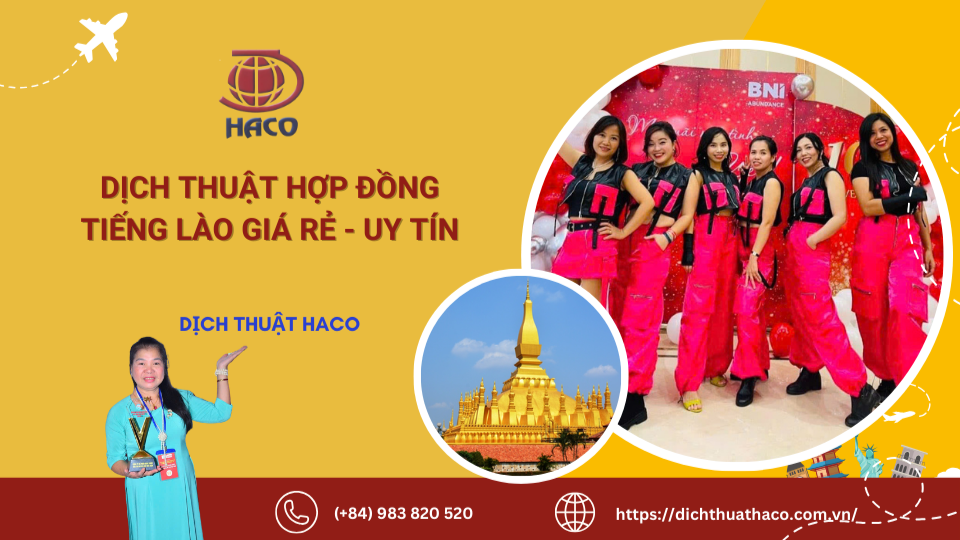 Dịch Thuật Hợp Đồng Tiếng Lào Giá Rẻ Uy Tín Dịch Thuật Haco