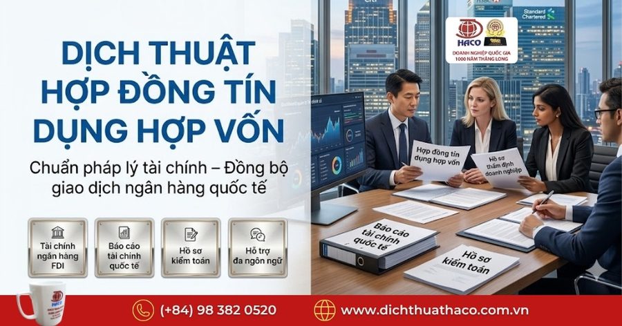 Dịch thuật hợp đồng tín dụng hợp vốn