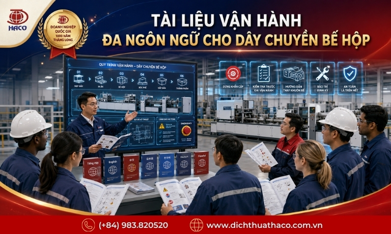 Dịch thuật hướng dẫn vận hành dây chuyền bế hộp đa ngôn ngữ 2 dich thuat huong dan van hanh day chuyen be hop 1