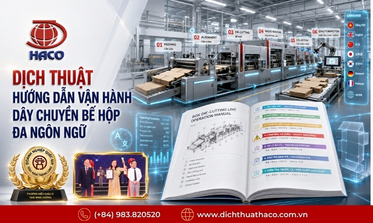 Dịch thuật hướng dẫn vận hành dây chuyền bế hộp đa ngôn ngữ 1 dich thuat huong dan van hanh day chuyen be hop 2