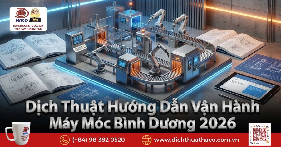 Dịch thuật hướng dẫn vận hành máy móc Bình Dương