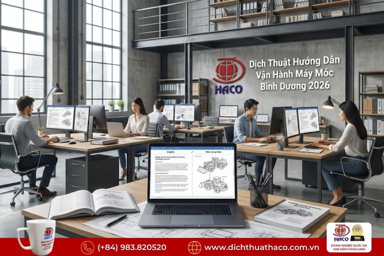 Dịch thuật hướng dẫn vận hành máy móc Bình Dương