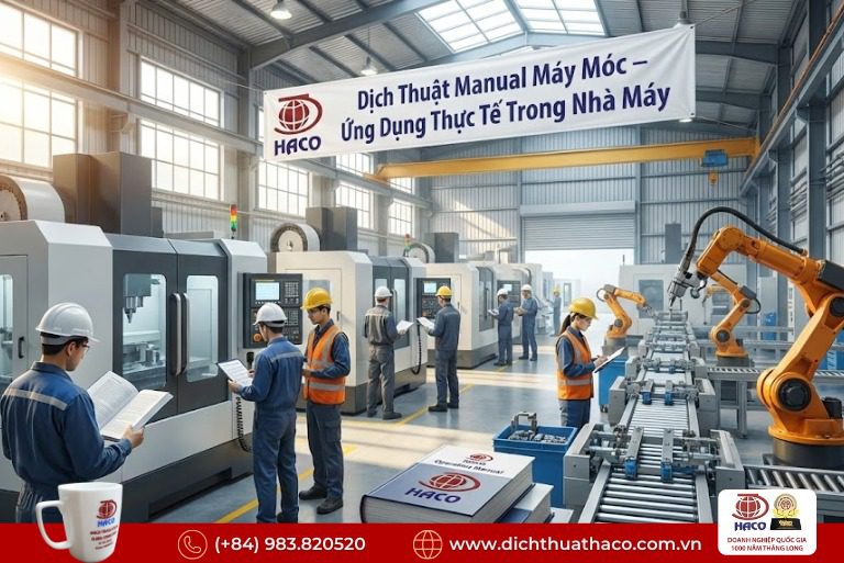 Dịch thuật hướng dẫn vận hành máy móc Bình Dương