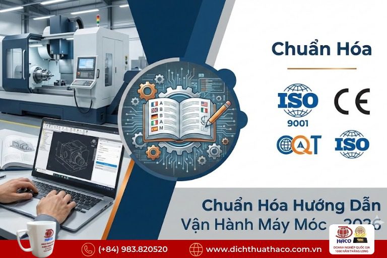 Dịch thuật hướng dẫn vận hành máy móc Bình Dương