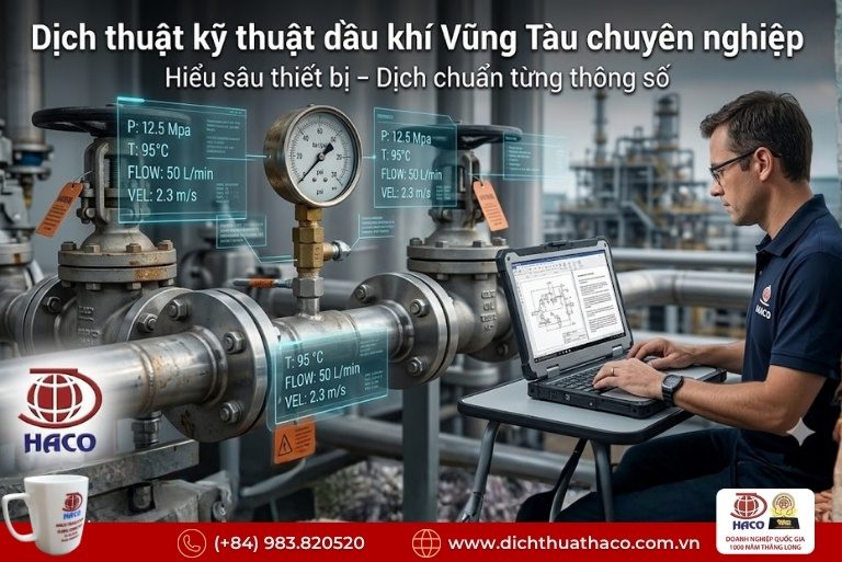 Dịch thuật kỹ thuật dầu khí Vũng Tàu