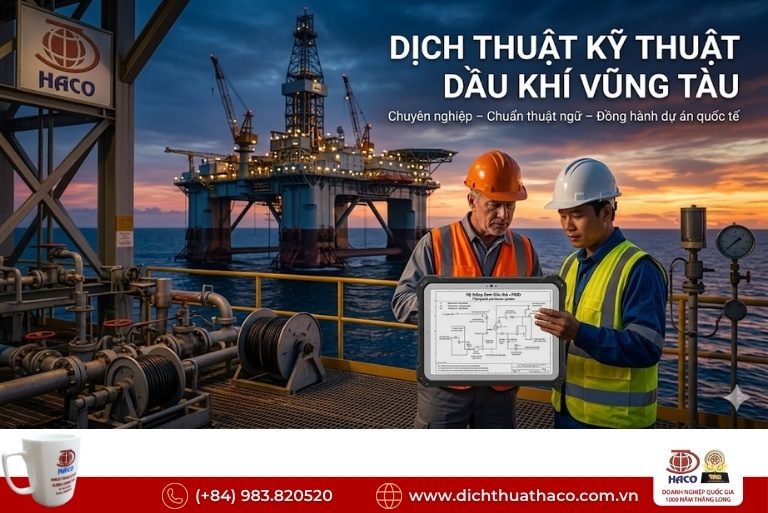 Dịch thuật kỹ thuật dầu khí Vũng Tàu