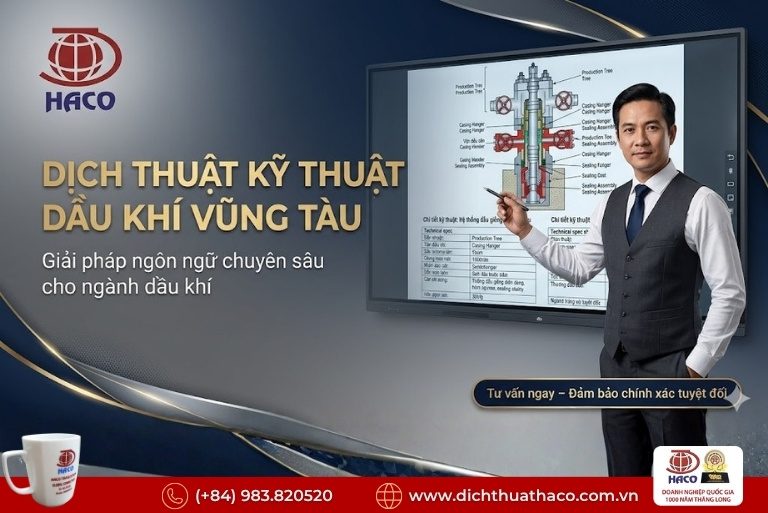 Dịch thuật kỹ thuật dầu khí Vũng Tàu