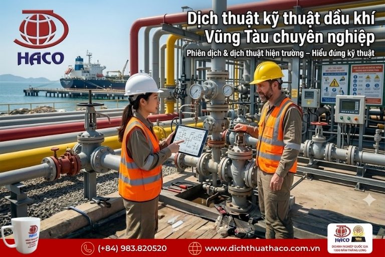 Dịch thuật kỹ thuật dầu khí Vũng Tàu