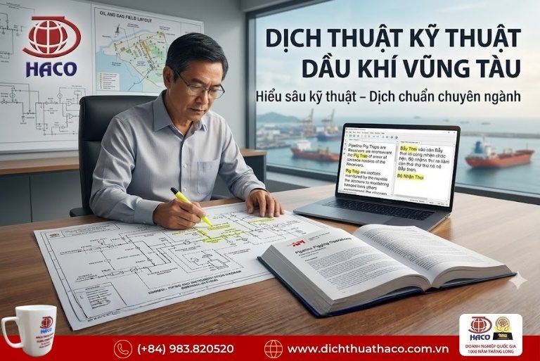 Dịch thuật kỹ thuật dầu khí Vũng Tàu