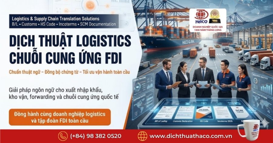 Dịch thuật Logistics chuỗi cung ứng FDI