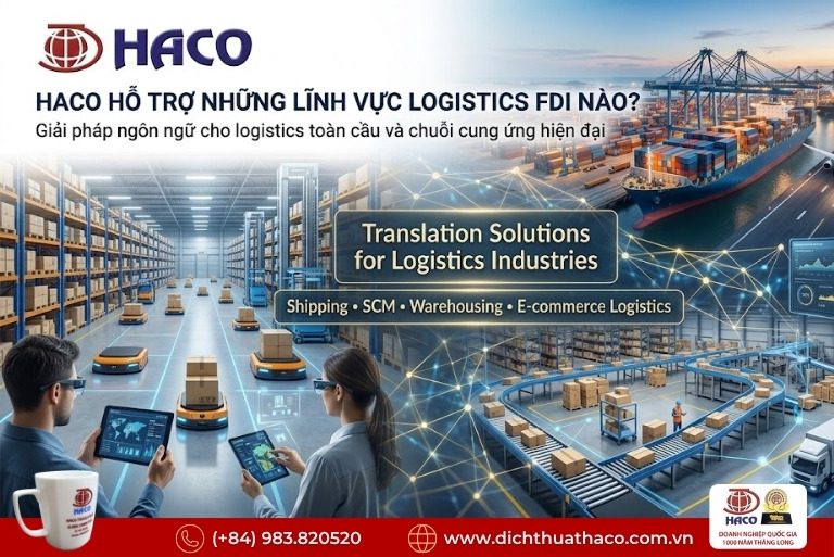 Dịch thuật Logistics chuỗi cung ứng FDI 6 Dịch thuật Logistics chuỗi cung ứng FDI