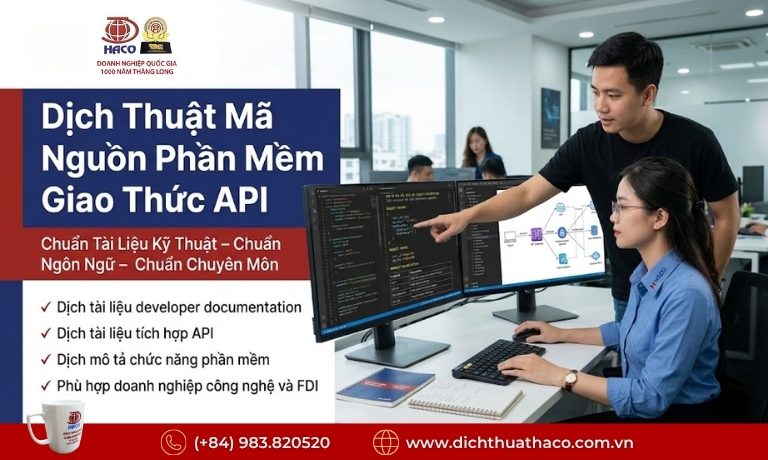 Dịch Thuật Mã Nguồn Phần Mềm Giao Thức API