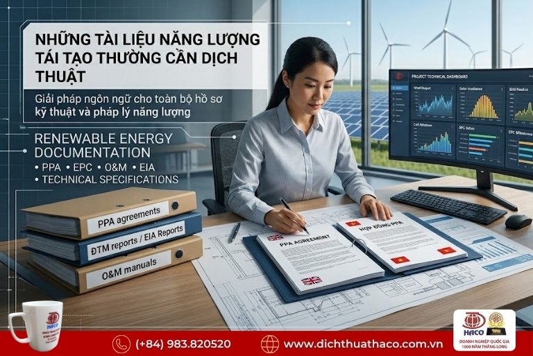Dịch thuật năng lượng tái tạo FDI