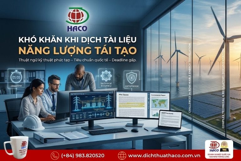 Dịch thuật năng lượng tái tạo FDI
