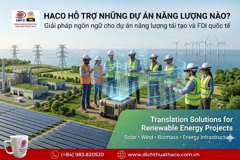 Dịch thuật năng lượng tái tạo FDI