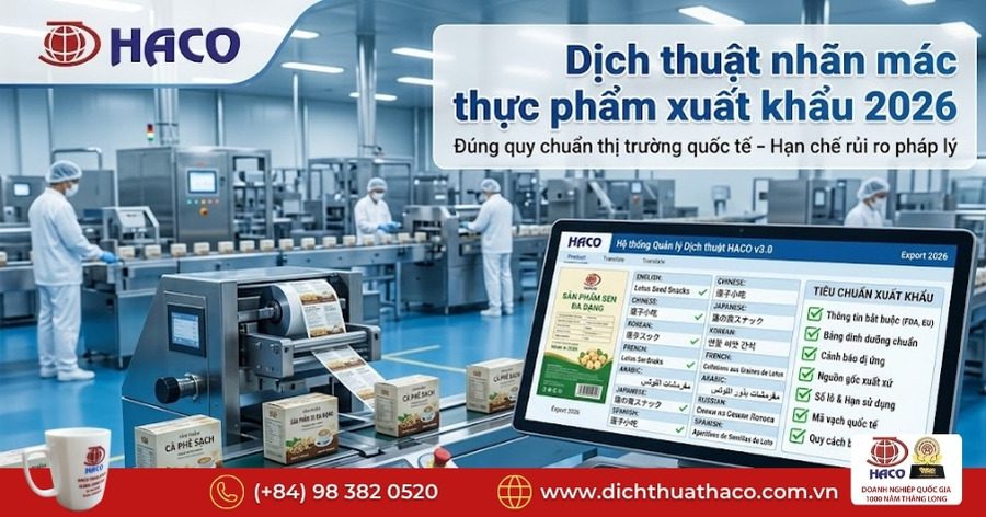Dịch thuật nhãn mác thực phẩm xuất khẩu