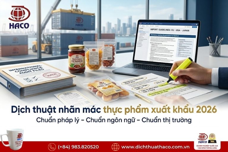 Dịch thuật nhãn mác thực phẩm xuất khẩu