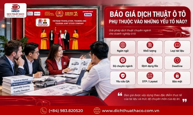 Dịch Thuật Ô Tô & Linh Kiện Ô Tô Chuyên Ngành | HACO 8 dich thuat o to linh kien o to 3