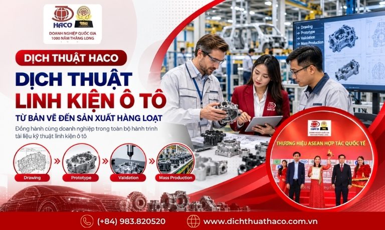 Dịch Thuật Ô Tô & Linh Kiện Ô Tô Chuyên Ngành | HACO 2 dich thuat o to linh kien o to 9