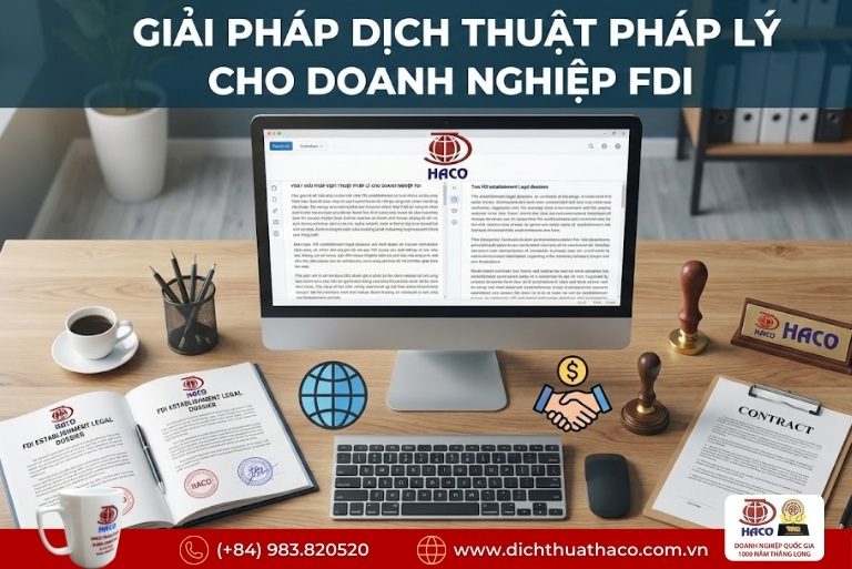 Dịch thuật pháp lý thành lập công ty FDI TP.HCM
