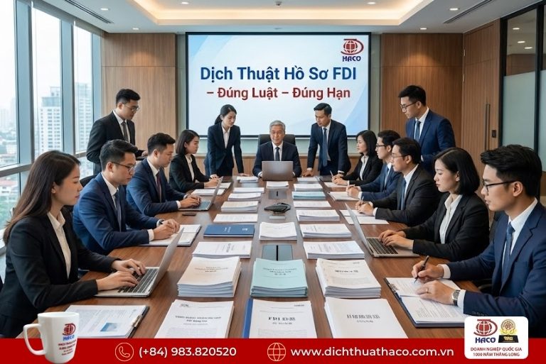 Dịch thuật pháp lý thành lập công ty FDI TP.HCM