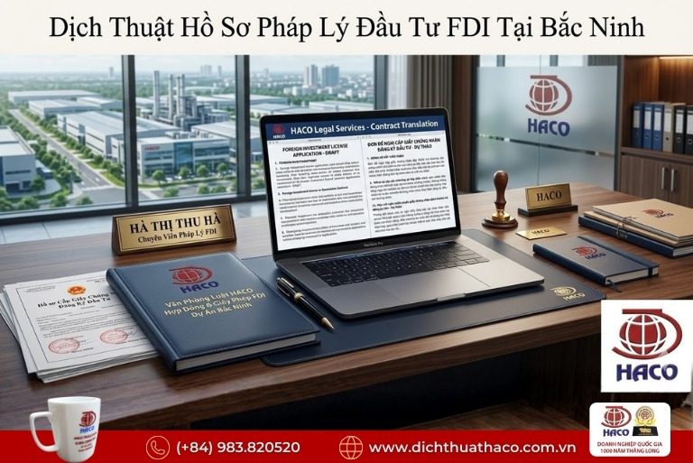 Dịch thuật pháp lý và giấy phép đầu tư FDI Bắc Ninh
