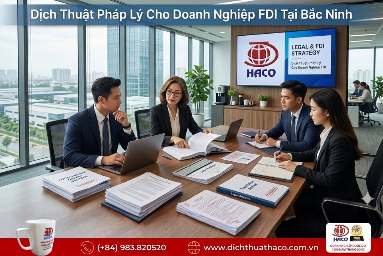 Dịch thuật pháp lý và giấy phép đầu tư FDI Bắc Ninh