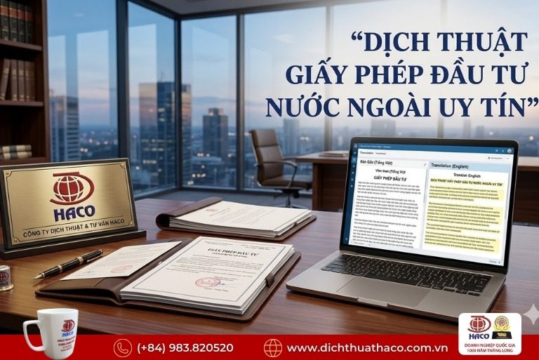 Dịch thuật pháp lý và giấy phép đầu tư FDI Bắc Ninh